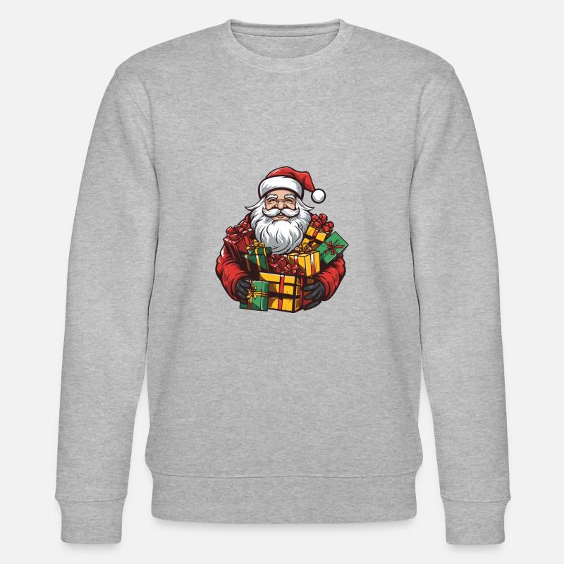 Weihnachtsmann Weihnachten - Stanley/Stella Unisex Bio-Sweatshirt CHANGER  - Grau meliert