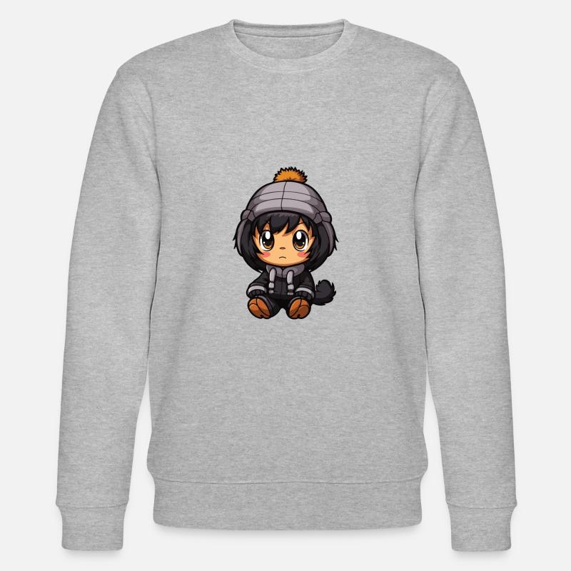 Affe Tier Baby Comic Winter - Stanley/Stella Unisex Bio-Sweatshirt CHANGER - Grau meliert