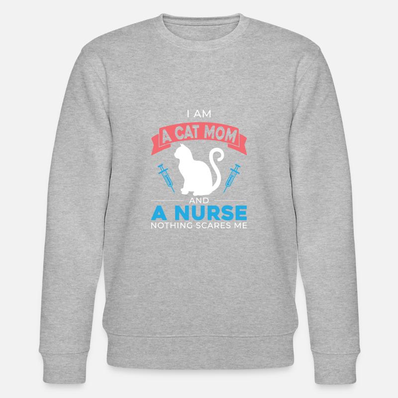 Ich Bin Eine Katzenmutter - Stanley/Stella Unisex Bio-Sweatshirt CHANGER  - Grau meliert