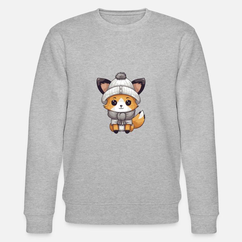 Fuchs Winter - Stanley/Stella Unisex Bio-Sweatshirt CHANGER  - Grau meliert