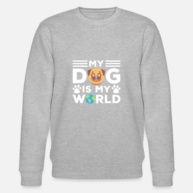 Mon chien, c’est mon monde - Sweat bio CHANGER Stanley/Stella Unisexe - gris chiné