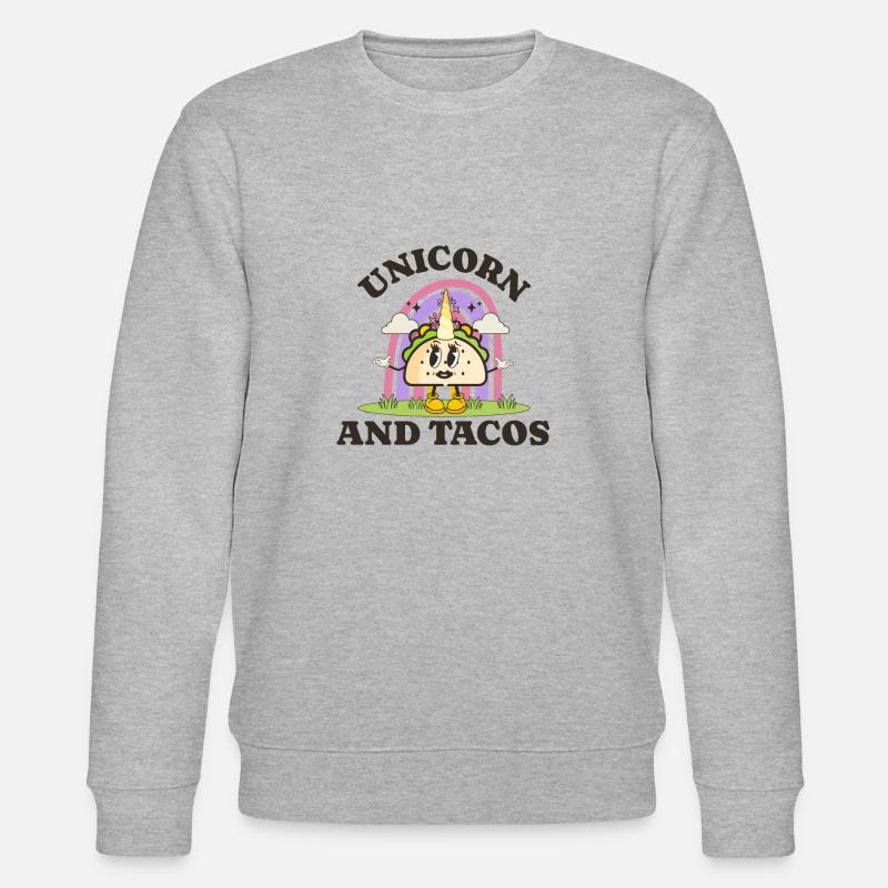 Taco Tacos Mexikanisch Essen - Stanley/Stella Unisex Bio-Sweatshirt CHANGER  - Grau meliert