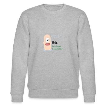 Ich bin nicht komisch - Stanley/Stella Unisex Bio-Sweatshirt CHANGER  - Grau meliert - Vorne - Nik (191cm) & Marisol (170cm)