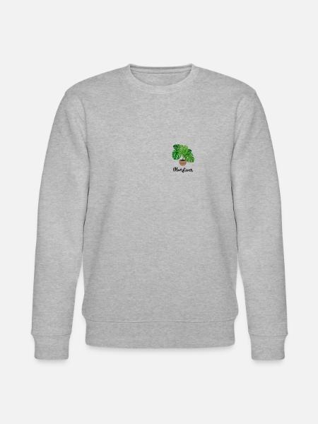 Monstera Flora stueplante gartner - Stanley/Stella økologisk unisex-sweatshirt CHANGER  - grå meleret