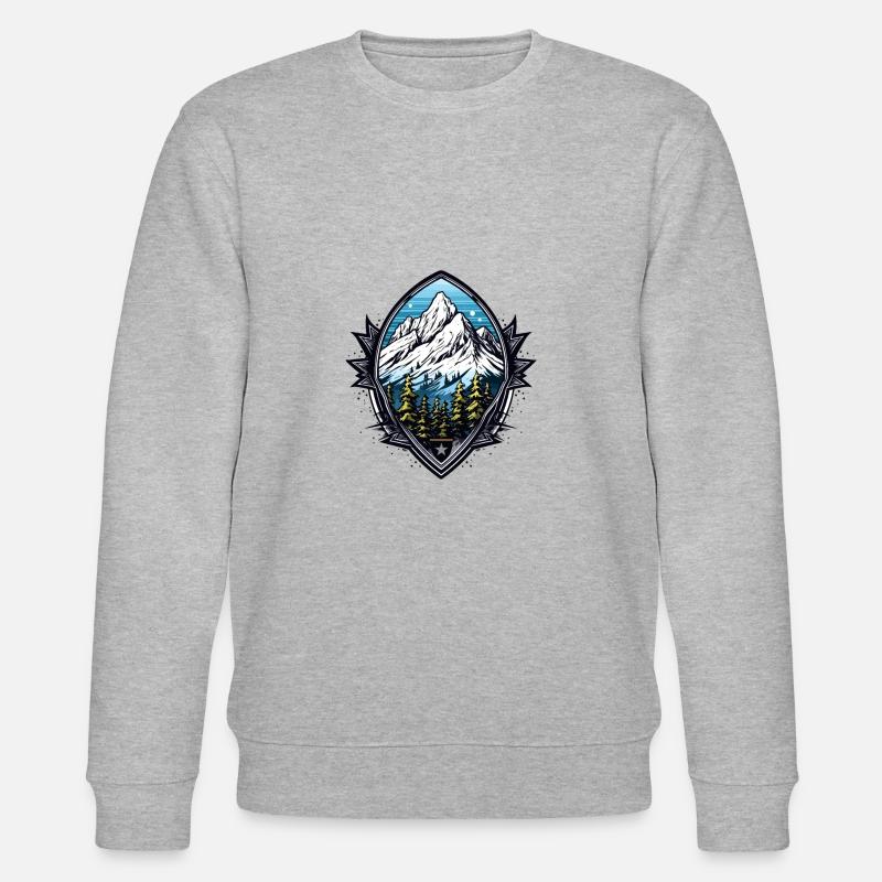 Berge Alpen Wappen - Stanley/Stella Unisex Bio-Sweatshirt CHANGER  - Grau meliert