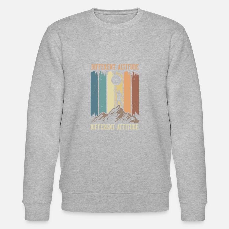 Different altitude different attitude - Stanley/Stella CHANGER Unisex Organic Sweatshirt - heather grey