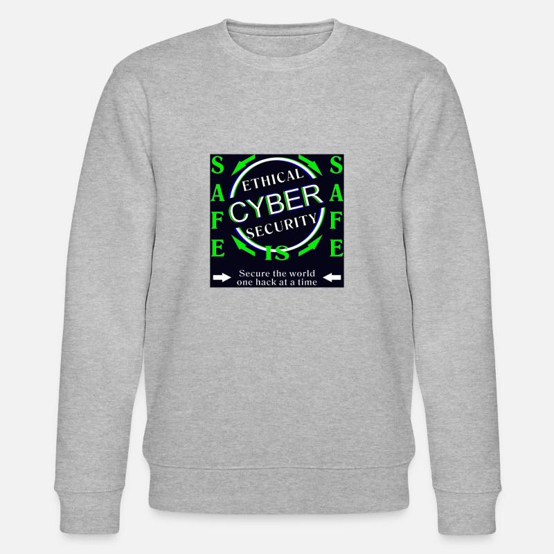 Ethical Cyber Security SAFE - Stanley/Stella Unisex Bio-Sweatshirt CHANGER  - Grau meliert