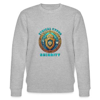 Ethical Cyber Security - Stanley/Stella CHANGER Unisex Organic Sweatshirt - heather grey - Front - Nik (191cm) & Marisol (170cm)