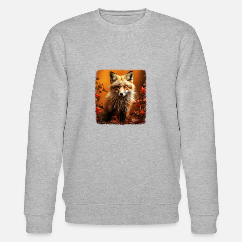 Foxes realistic fox - Stanley/Stella CHANGER Unisex Organic Sweatshirt - heather grey