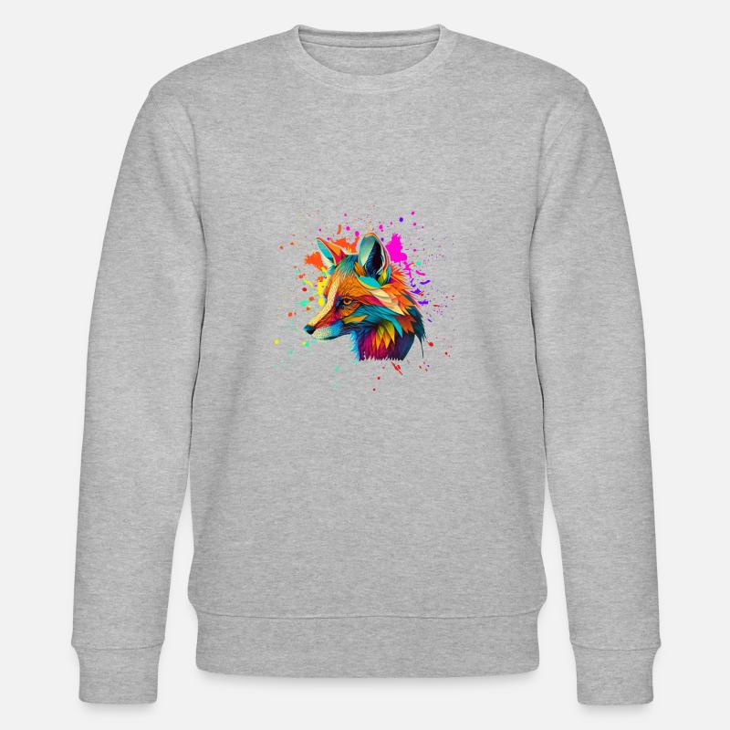 Bunter Fuchs - Stanley/Stella Unisex Bio-Sweatshirt CHANGER  - Grau meliert