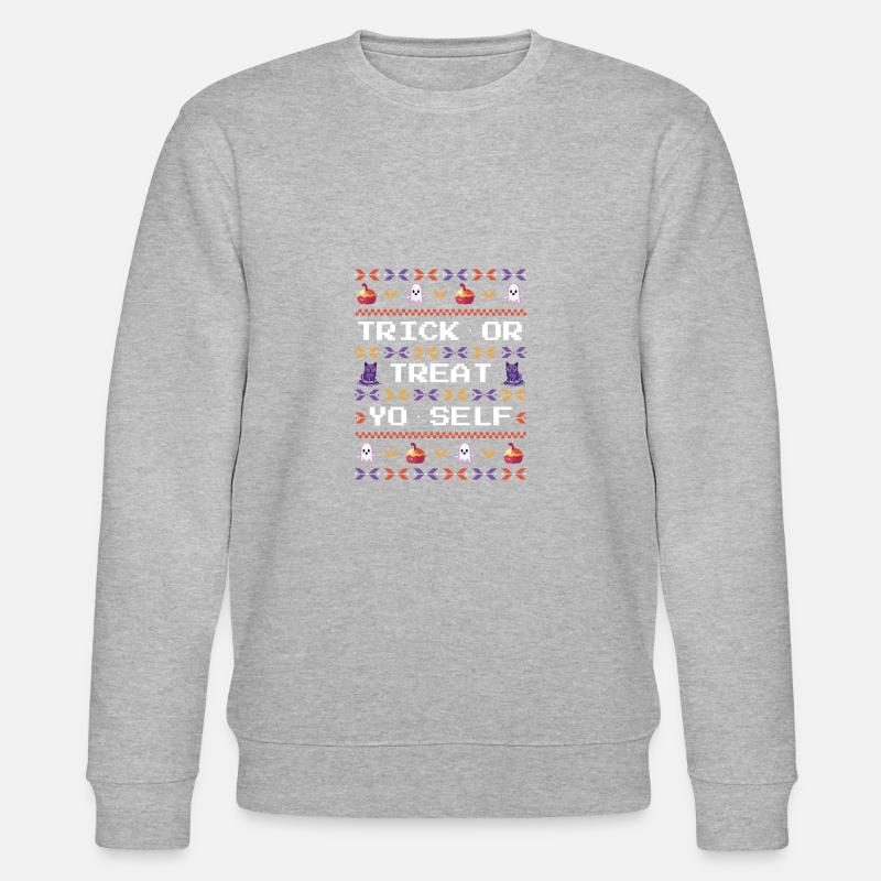 Halloween-Pixel-Party - Stanley/Stella Unisex Bio-Sweatshirt CHANGER  - Grau meliert