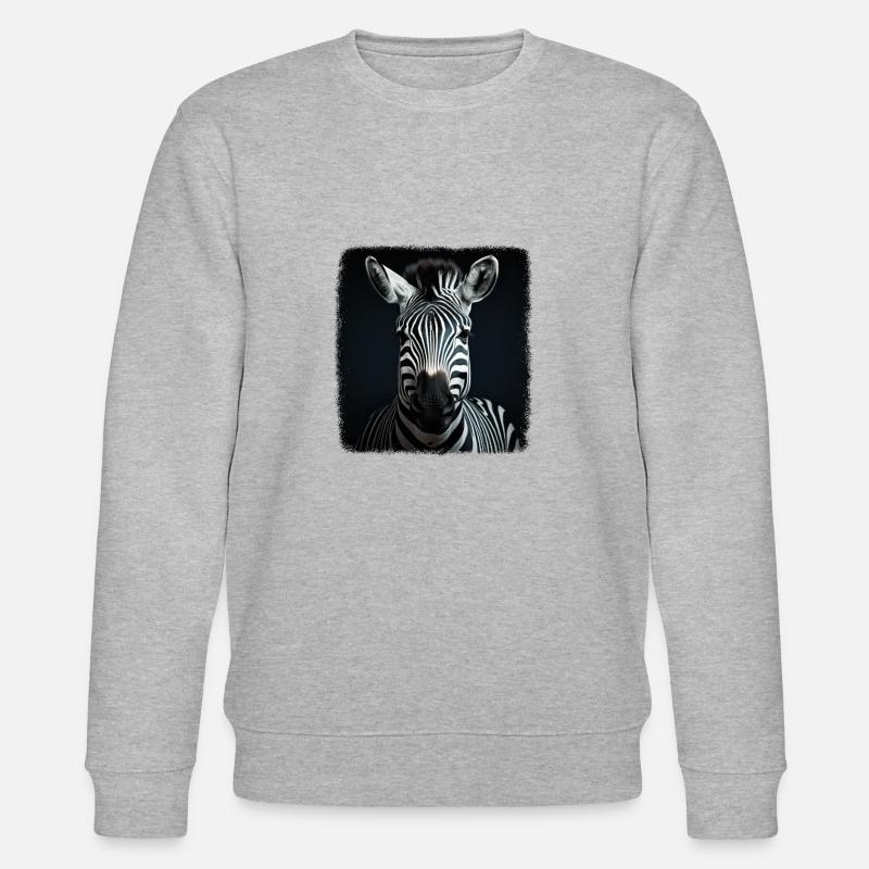 Zebras realistic Zebra - Stanley/Stella Unisex Bio-Sweatshirt CHANGER  - Grau meliert
