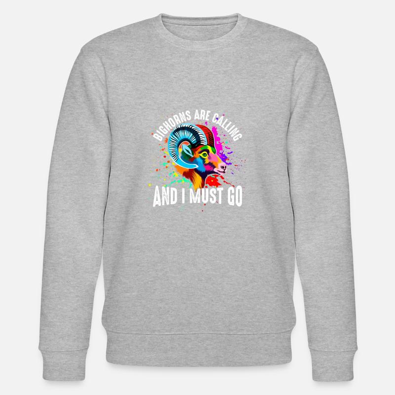 Die Dickhörner rufen - Stanley/Stella Unisex Bio-Sweatshirt CHANGER - Grau meliert