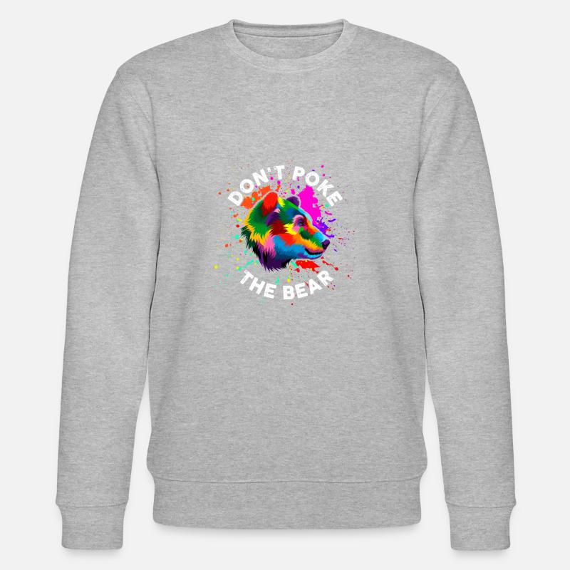 Don't touch the bear - Stanley/Stella CHANGER Unisex Organic Sweatshirt - heather grey