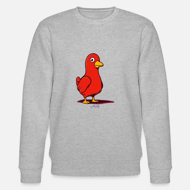 Der verdächtige Cartoon Vogel - Stanley/Stella Unisex Bio-Sweatshirt CHANGER  - Grau meliert