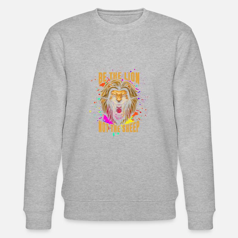 Sois le lion, pas le mouton - Sweat bio CHANGER Stanley/Stella Unisexe - gris chiné