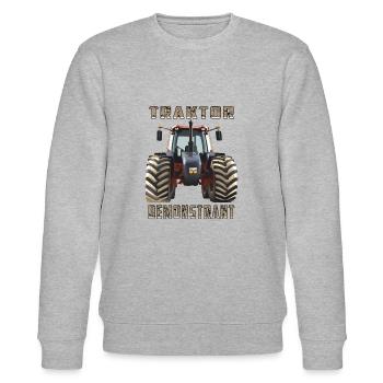 TRAKTOR DEMONSTRANT - Stanley/Stella Unisex Bio-Sweatshirt CHANGER  - Grau meliert - Vorne - Nik (191cm) & Marisol (170cm)