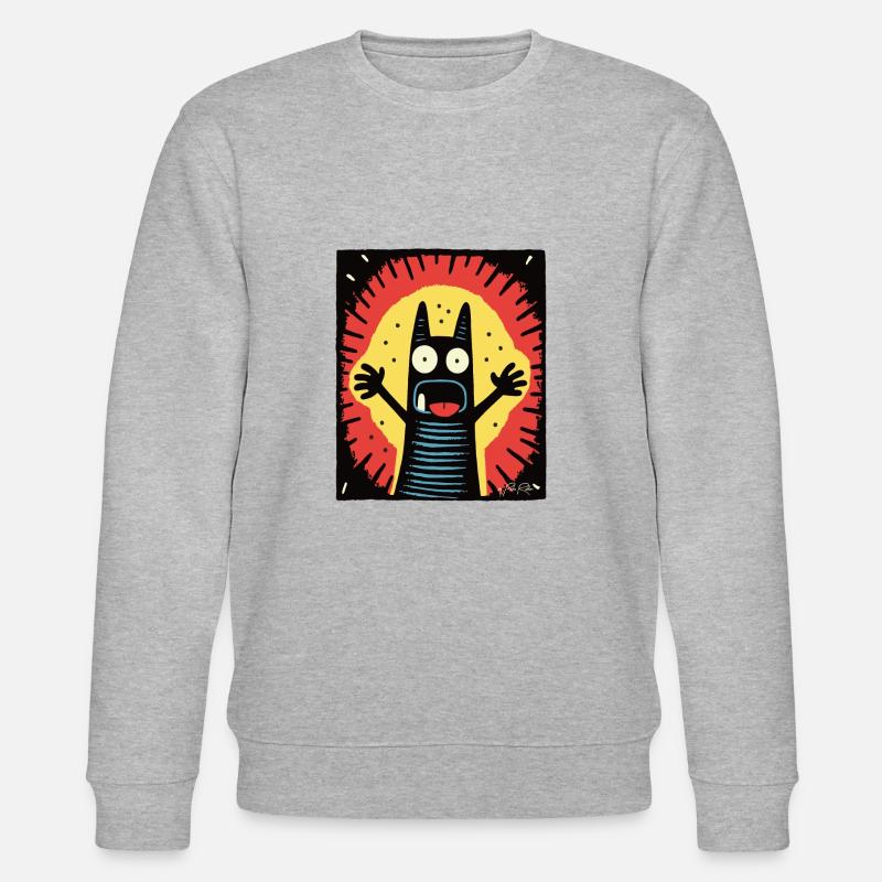 Regarde-moi! L’attention du chat - Sweat bio CHANGER Stanley/Stella Unisexe - gris chiné