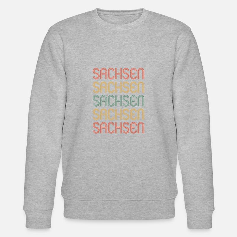 Sachse Sächsin Sachsen - Stanley/Stella Unisex Bio-Sweatshirt CHANGER  - Grau meliert
