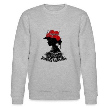 Original Schwarzwaldmädel Rosen Bollenhut Tracht - Stanley/Stella Unisex Bio-Sweatshirt CHANGER  - Grau meliert - Vorne - Nik (191cm) & Marisol (170cm)