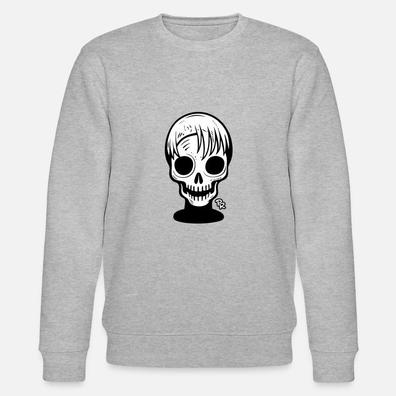 Unheimliches Totenkopf Mädchen - Stanley/Stella Unisex Bio-Sweatshirt CHANGER  - Grau meliert