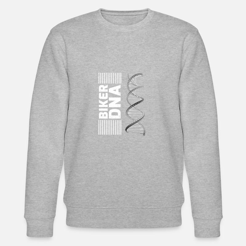 Fahradfahrer DNA Kette Speichen - Stanley/Stella Unisex Bio-Sweatshirt CHANGER  - Grau meliert