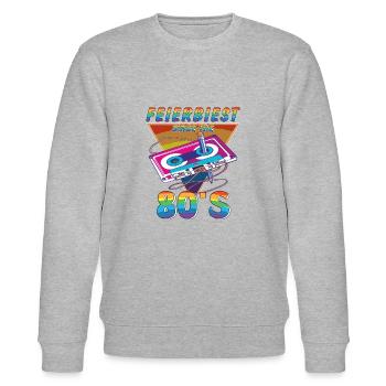 KASSETTE FEIERBIEST 80ER - Stanley/Stella Unisex Bio-Sweatshirt CHANGER  - Grau meliert - Vorne - Nik (191cm) & Marisol (170cm)