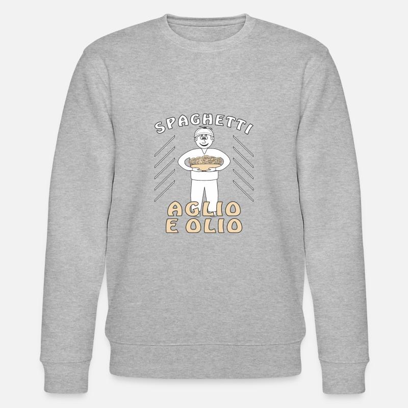 SPAGHETTI AGLIO E OLIO - Stanley/Stella CHANGER Unisex Organic Sweatshirt - heather grey