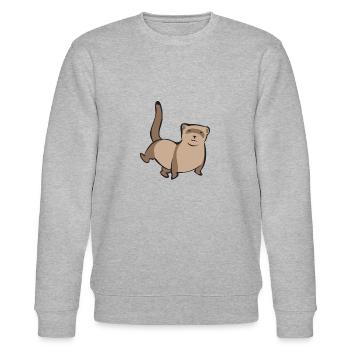 Frettchen Besitzer Frettchen - Stanley/Stella Unisex Bio-Sweatshirt CHANGER  - Grau meliert - Vorne - Nik (191cm) & Marisol (170cm)