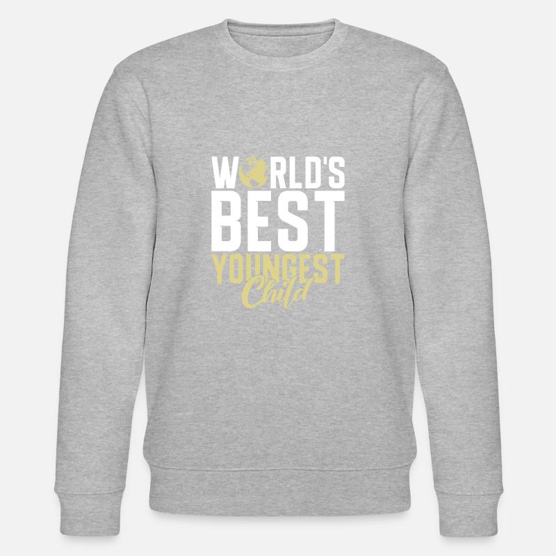 Youngest Child Gift - Stanley/Stella Unisex Bio-Sweatshirt CHANGER  - Grau meliert