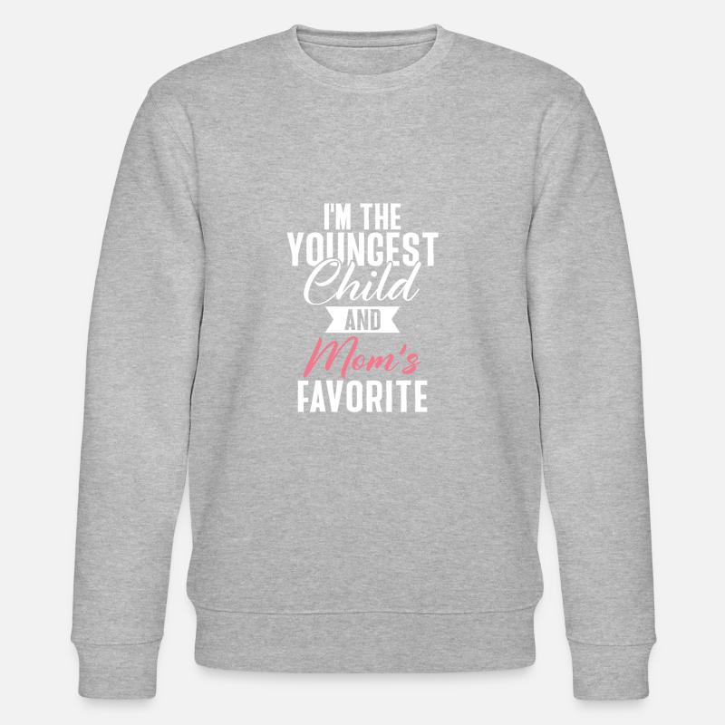 Youngest Child Gift - Stanley/Stella Unisex Bio-Sweatshirt CHANGER - Grau meliert