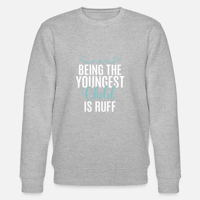 Youngest Child Gift - Stanley/Stella Unisex Bio-Sweatshirt CHANGER - Grau meliert