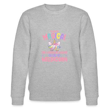 Weldicorn soudage comme un cadeau de fille soudeuse normale - Sweat bio CHANGER Stanley/Stella Unisexe - gris chiné - Devant - Nik (191cm) & Marisol (170cm)