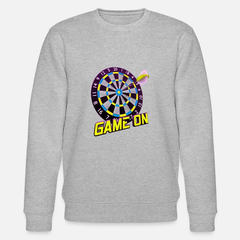 Dartbrettspiel Ein - Gelb - Stanley/Stella Unisex Bio-Sweatshirt CHANGER  - Grau meliert