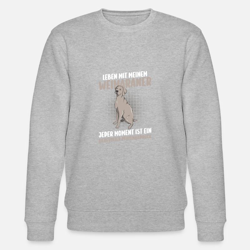 Hund Weimaraner - Stanley/Stella Unisex Bio-Sweatshirt CHANGER  - Grau meliert