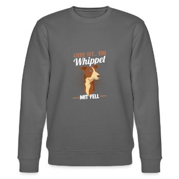 Hund Whippet - Stanley/Stella Unisex Bio-Sweatshirt CHANGER  - Burgunderrot - Vorne - Nik (191cm) & Marisol (170cm)