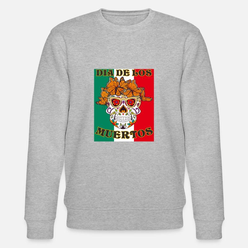 DIA DE LOS MUERTOS - Stanley/Stella Unisex Bio-Sweatshirt CHANGER  - Grau meliert