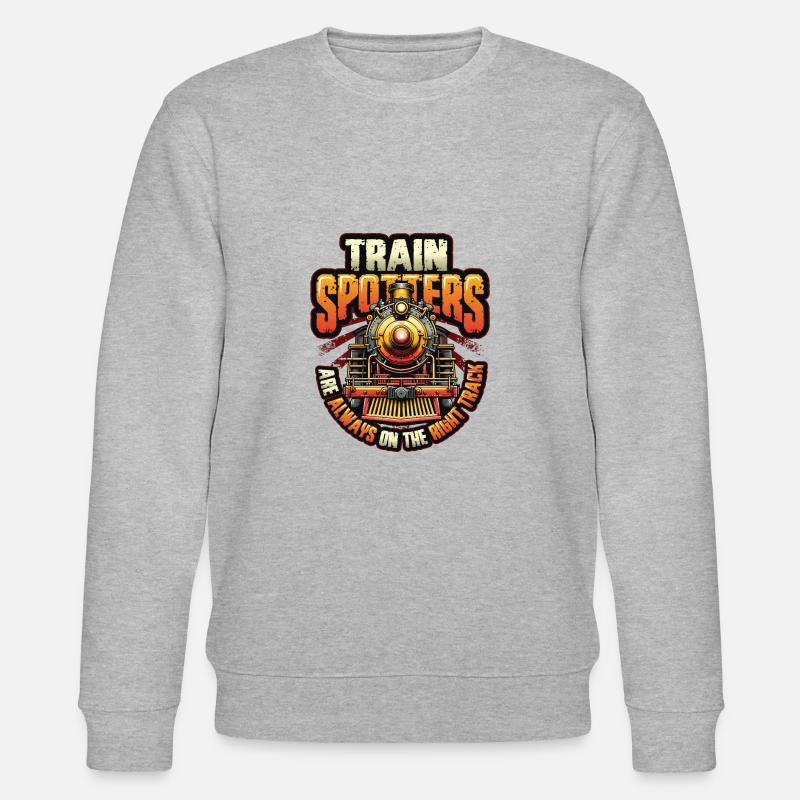 Trainspotting Train Lovers Trains - Sweat bio CHANGER Stanley/Stella Unisexe - gris chiné