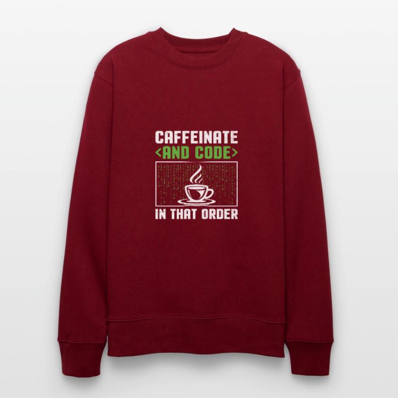 Kaffee-Codierung Programmierer Programmierer Entwickler Nerd Coff Stanley/Stella Unisex Bio-Sweatshirt CHANGER 