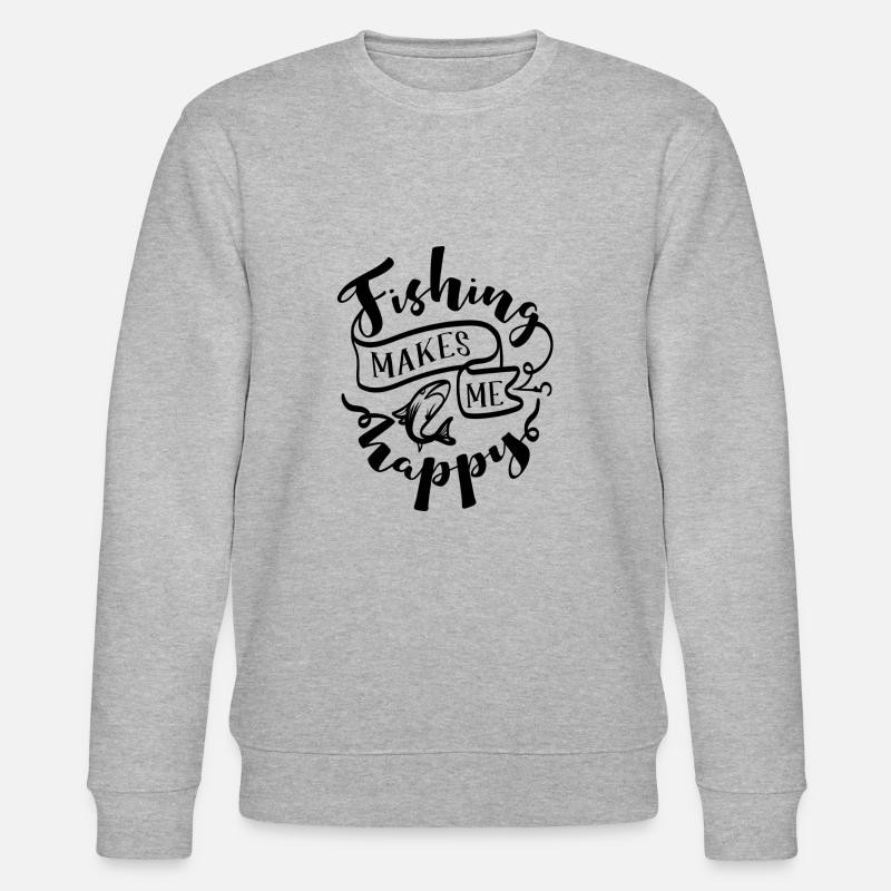 La pêche me rend heureux - Sweat bio CHANGER Stanley/Stella Unisexe - gris chiné
