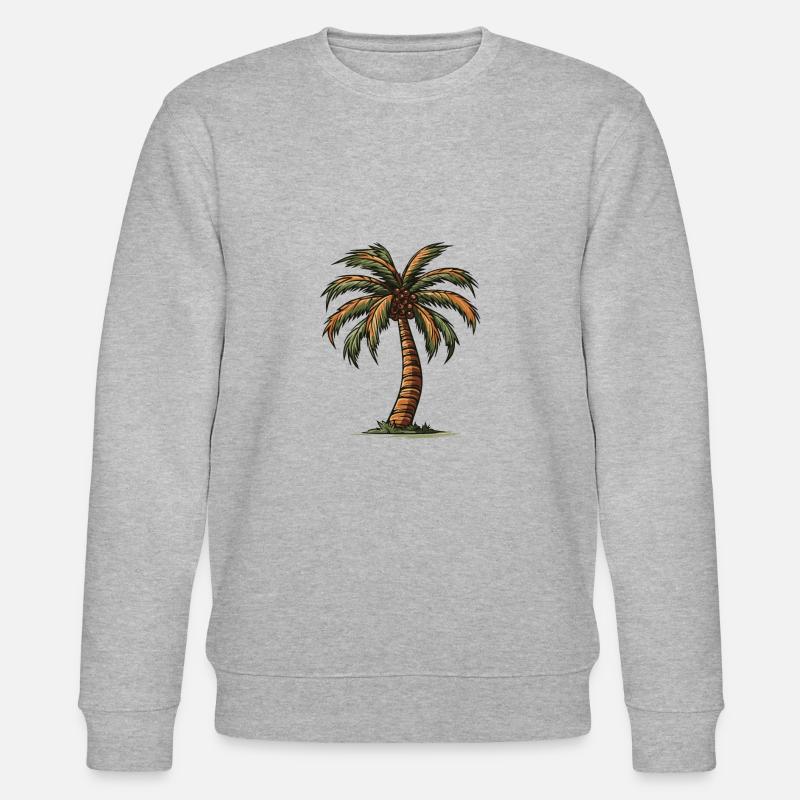 Palme Symbol - Stanley/Stella Unisex Bio-Sweatshirt CHANGER  - Grau meliert