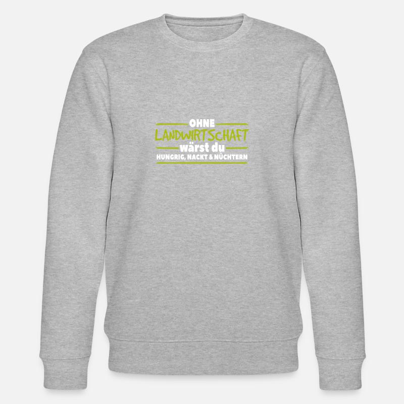 Grüne Ernte Freude - Stanley/Stella Unisex Bio-Sweatshirt CHANGER  - Grau meliert