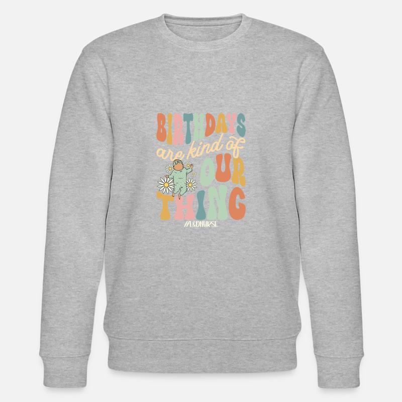 Krankenschwester Baby Entbindungsschwester - Stanley/Stella Unisex Bio-Sweatshirt CHANGER  - Grau meliert