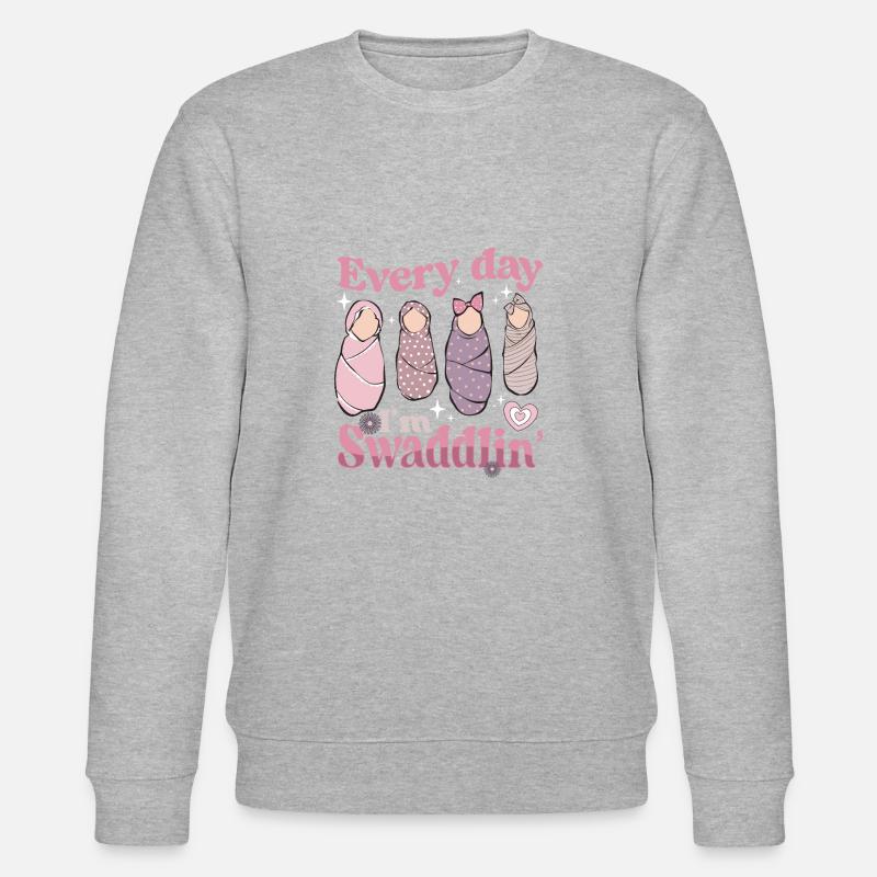 Infirmière Bébé Maternité Infirmière - Sweat bio CHANGER Stanley/Stella Unisexe - gris chiné