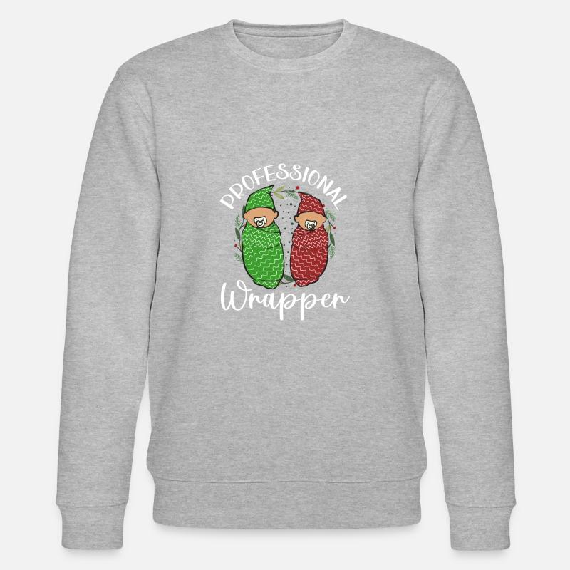 Krankenschwester Baby Entbindungsschwester - Stanley/Stella Unisex Bio-Sweatshirt CHANGER  - Grau meliert