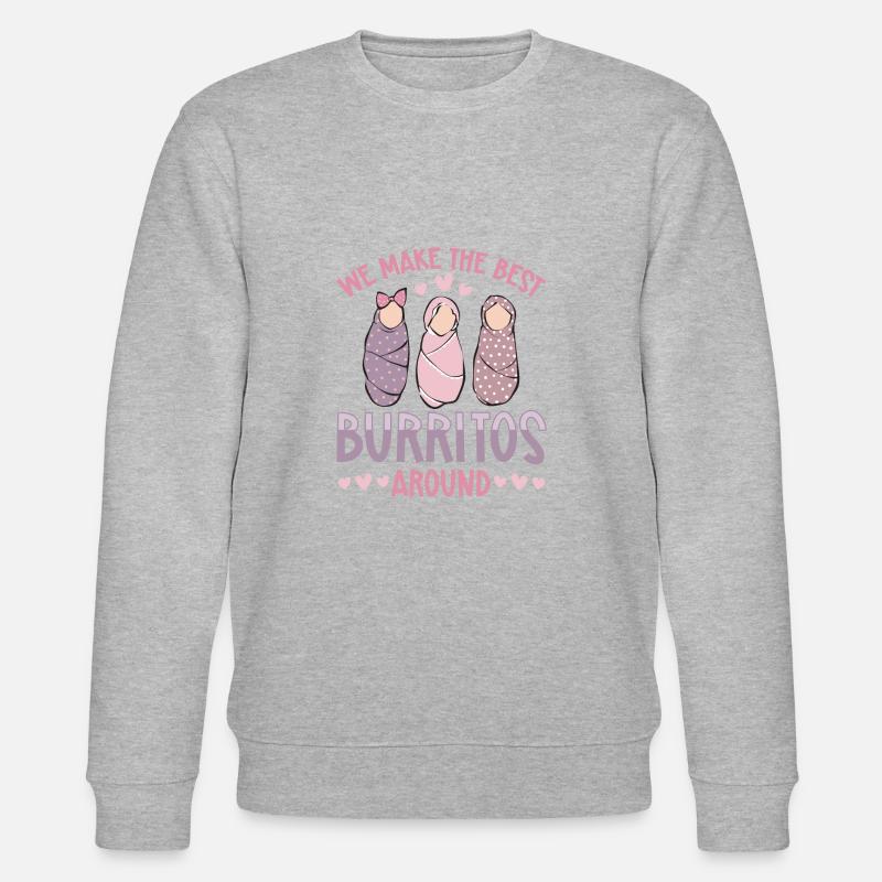 Krankenschwester Baby Entbindungsschwester - Stanley/Stella Unisex Bio-Sweatshirt CHANGER  - Grau meliert