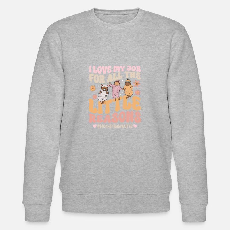 Infirmière Bébé Maternité Infirmière - Sweat bio CHANGER Stanley/Stella Unisexe - gris chiné