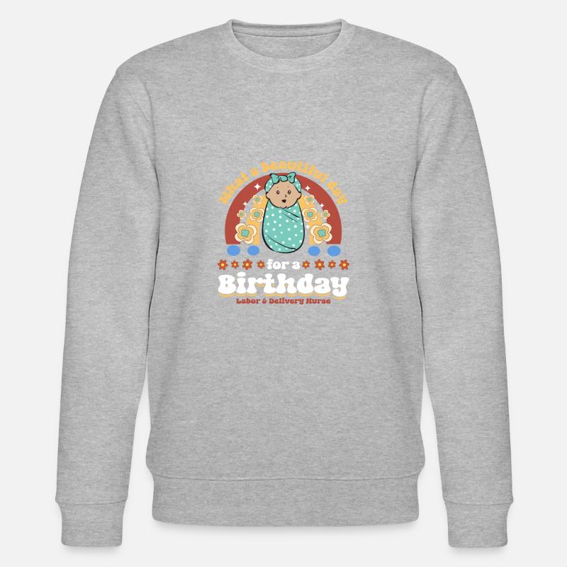 Infirmière Bébé Maternité Infirmière - Sweat bio CHANGER Stanley/Stella Unisexe - gris chiné