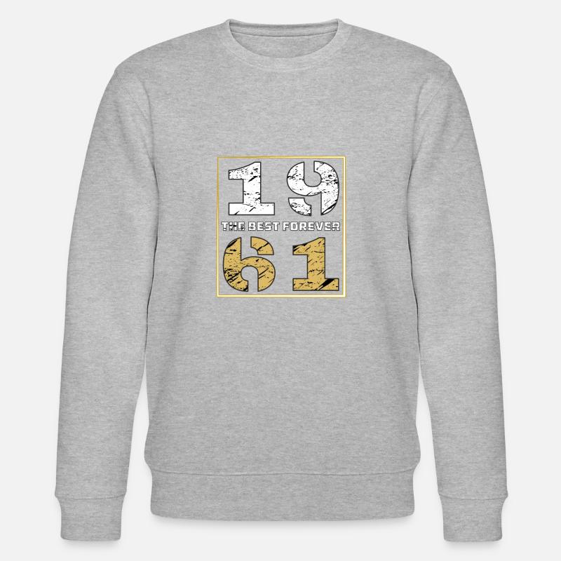 THE BEST FOREVER 1961 - Stanley/Stella Unisex Bio-Sweatshirt CHANGER - Grau meliert