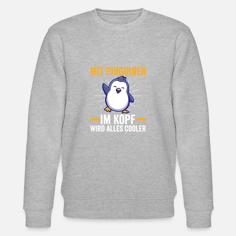 Pingouin mignon - Sweat bio CHANGER Stanley/Stella Unisexe - gris chiné